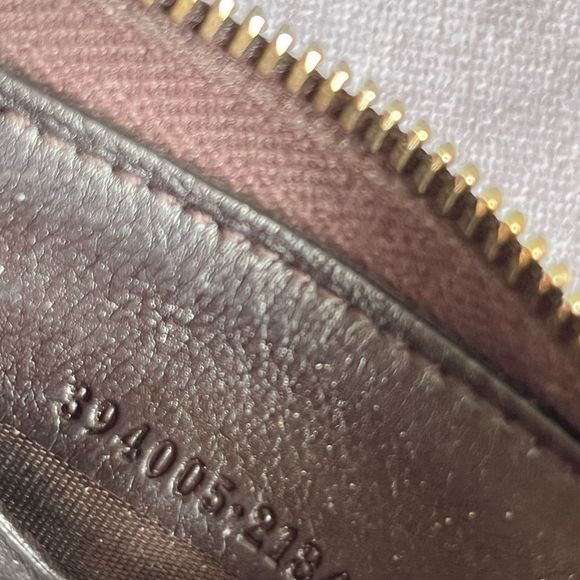 GUCCI Vintage Embossed Leather Bree Zip Around Long Wallet Brown - Picture 12 of 12